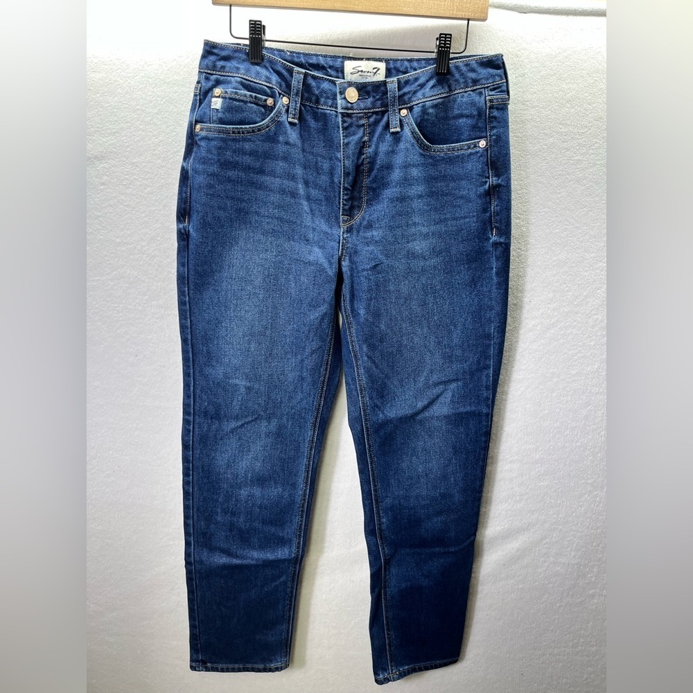 Seven7 Straight Leg Denim Jeans Womens 6 Stretch Blue‎ Cute Pants 2116